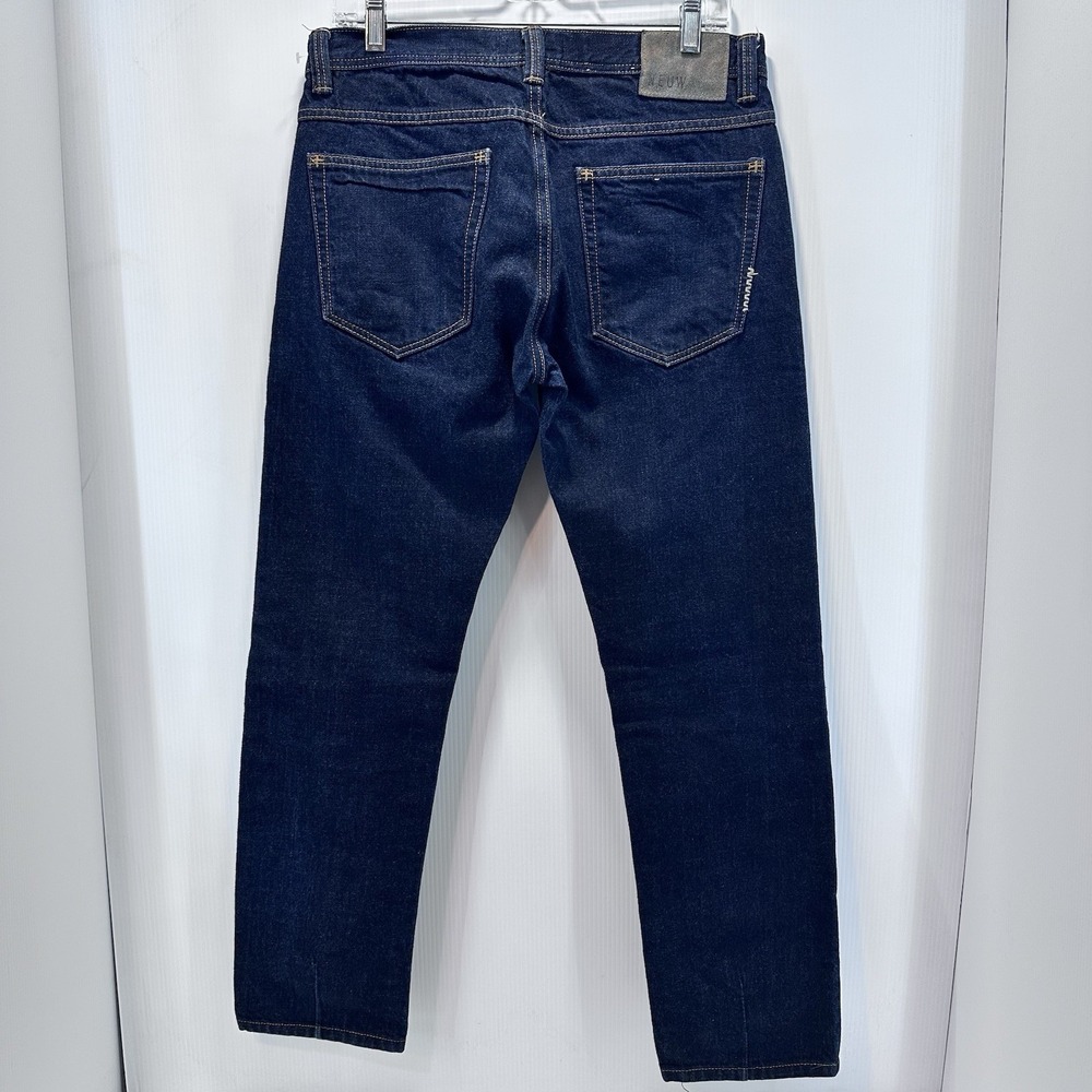 Neuw Mens Selvedge Denim Button Fly Italian Lou Slim 31 x 28 Medium Dark‎ Wash - Picture 3 of 8